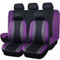 Flying Banner car seat Covers Full Set All Air Mesh Breathable Man Lady Airbag Compatible Rear Bench Split 40/60 50/50 60/40 Truck Pick Up (Full Set - Low Back, Black Gray Purple) - color: Black Gray Purple