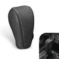 Car Gear Shift Knob Protector, Leather Anti-Slip Anti-Scratch Breathable Automatic Transmission Shift Knob Cover with Velcro, Universal for Car SUV Truck (Black) - color: Black