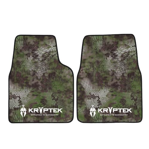 Coverking Universal Car Floor Mats Set of 2 (Front Driver and Passenger) Kryptek Altitude Camo - All-Weather Protection for Mud, Dirt, Rain, Spills, Non-Slip Backing, Fits Cars Trucks SUVs Jeeps - style: Kryptek Altitude