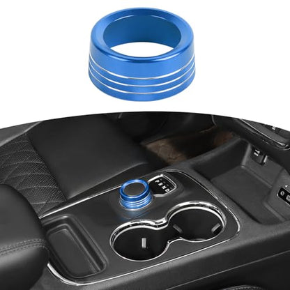 RT-TCZ for RAM Gear Shift Knob Ring Trim Cover Fit for RAM 2013-2017 for Dodge Durango 2014-2017 Blue Interior Accessories Aluminum Alloy