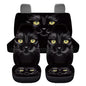 Black Cat Car Seat Covers for Front and Rear Black Cat Car Accessories Set Cute Animal Cars Seat Protector Se Pad Split Bench Cover Travel Dog Blanket,Easy to Install - color: Black Cat