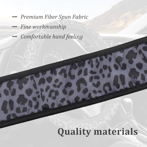 15In Cheetah Print Steering Wheel Cover Breathable,Sweat Absorption Car Steering Wheel Cover for Protection,Universal Steering Wheel Wrap Car Decoration Fit for Car Truck SUV