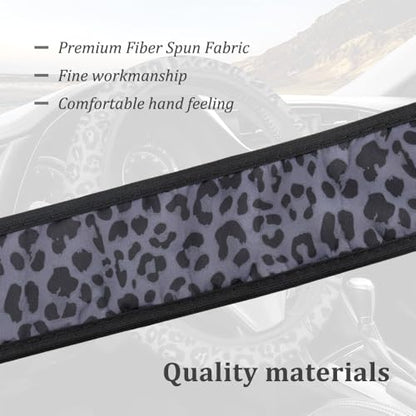 15In Cheetah Print Steering Wheel Cover Breathable,Sweat Absorption Car Steering Wheel Cover for Protection,Universal Steering Wheel Wrap Car Decoration Fit for Car Truck SUV