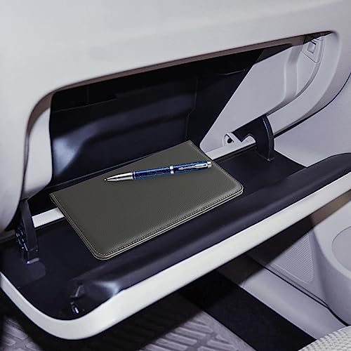 CoBak Car Registration and Insurance Holder - Vehicle Glove Box Car Organizer,Auto Truck Comparment Accessories Case with Magnetic Closure for Essential Document,Driver License,Cards - color: L-Pebbled Gray