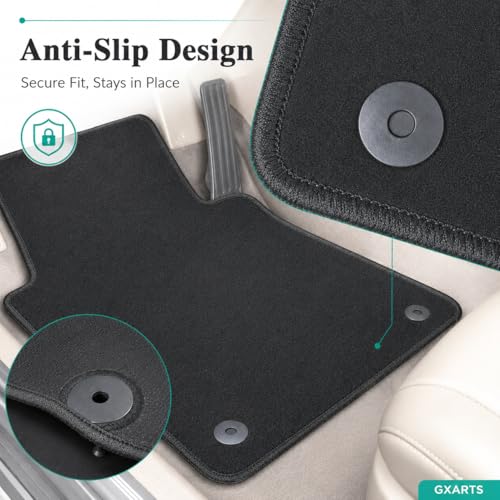 GXARTS Car Floor Mats Carpet Floor Liners Compatible with Toyota Yaris 2007 2008 2009 2010 2011 2012 | All-Weather Protection with Anti-Slip Backing