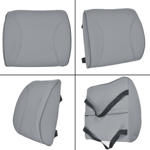 BDK BS-300-GR Durable Foam Lumbar Support 3D Balanced Firmness Cushion-Lower Back Pain Relief-Best for Office Chair, Car Seat, Recliner, Gray - color: Gray