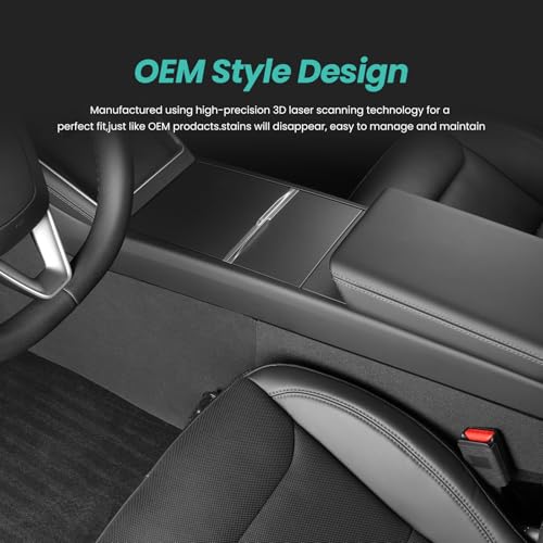 2025 2026 Model Y Juniper Center Console Anti-Kick Protection Mats 5PCS TPE Suede Panel Protector Cover of Center Console for Model Y Refresh Juniper (Premium/Performance)-NO for (Standard)