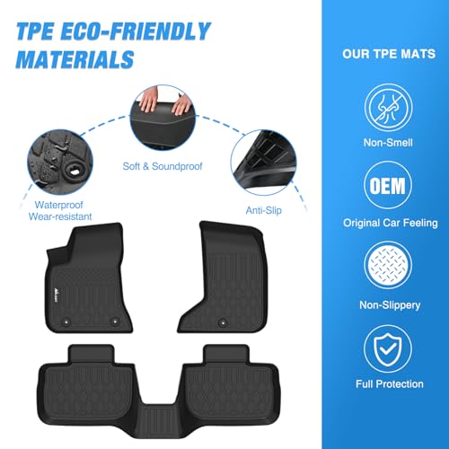 Nilight TPE Floor Mats for Dodge Charger AWD Chrysler 300 AWD 2011 2012 2013 2014 2015 2016 2017 2018 2019 2020 2021 2022 2023, All Weather Custom Fit Heavy Duty Floor Liners - color: 2011-2023 Dodge Charger Chrysler 300|AWD