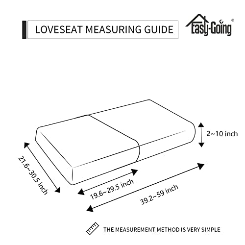 Easy-Going Stretch Individual Loveseat Couch Cushion Cover Sofa Cushion Furniture Protector Sofa slipcover Soft Flexibility with Elastic Bottom (2-Piece Loveseat Cushion Cover, Navy) - color: Navy, size: 2-piece