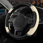 Road Comforts Leather Steering Wheel Cover - Made with PVC Leather - Anti-Slip, Universal Fit 14 1/2 inches to 15 inches - Milky White - color: Milky White