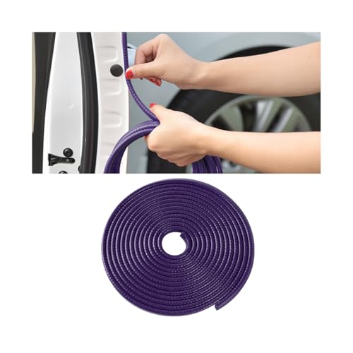 Osilly Car Door Edge Guards, 16Ft Rubber Seal Car Door Edge Trim, U Shape Door Edge Protector Guard, Aluminum Weather Proofing Automotive Door Edge Molding Protection for Most Car (Purple) - color: Purple, size: Style A-16FT