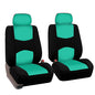 FH Group Car Seat Covers Front Set in Cloth - Car Seat Covers for Low Back Car Seats with Removable Headrest,Universal Fit,Automotive Seat Covers,Washable Car Seat Cover for SUV,Sedan,Van Mint - color: Mint, style: Seat Cover Front Set