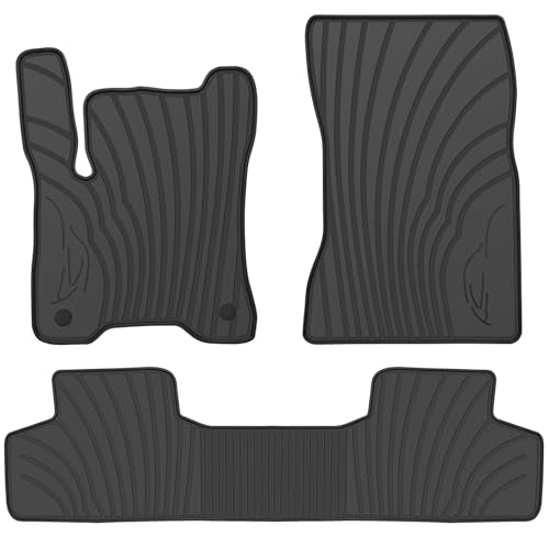 Car Floor Mats Custom Fit for Mercedes Benz EQB 250 300 350 2022-2025 Full Black Rubber Auto Liner Mats All Weather Protection Odorless - color: All Black, size: 2022-2025 Benz EQB