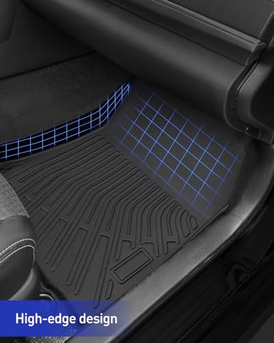 Floor Mats Cargo Liner for Toyota Camry 2017 2016 2015 LE/SE/XSE/XLE(Not for Hybrid), All Weather Carpets for Camry 2015-2017 Car Accessories Non-Slip Automotive Rubber Heavy Duty Trunk Mat