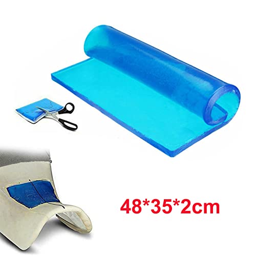 Motorcycle Seat Gel Pad Car Driver Seat Cushion Shock Absorption Mats Reduce Fatigue Comfortable Soft Cooling Fabric DIY Seat Pad Office Chair Seat Cushion (48 x 35 x 2cm) - size: 48 x 35 x 2cm