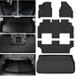 Floor Mats for 2017-2026 Chrysler Pacifica(Hybrid Models) Fit 7 and 8 Passenger Model with Cargo Liners,TPE All Weather Protection Car Full Set Mats for Pacifica - size: set（Hybrid）