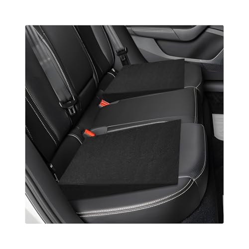 2PCS Auto Seat Wedge Leveling Cushion, Ergonomic Breathable Car Seats Wedge Foam Pad for Pain Relief, Angled Design Comfortable Vehicle Seat Mat Office Chair Support Cushion