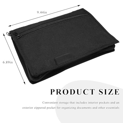 Sun Walker Car Registration Insurance Holder, Multi-Pocket Glove Box Organizer Owner Manual Zipped Case Pouch, Multipurpose Oxford Cloth Document Holder for Insurance License Card