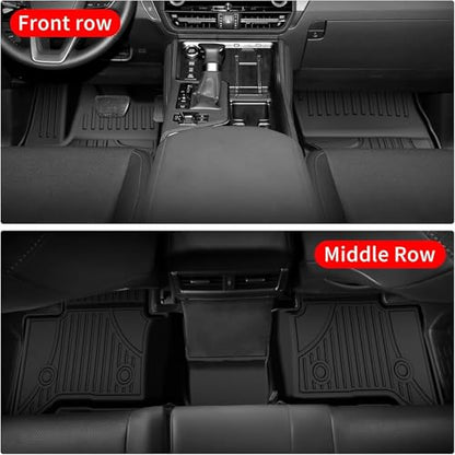 AOMSAZTO Floor Mats Compatible with 2024 2025 Toyota Land Cruiser & Lexus GX550: All Weather Floor Liner Replacement for 2025 Toyota Land Cruiser Interior Accessories - style: 2024-2025 | For Toyota Land Cruiser Floor Mats