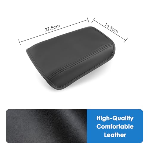 2022-2025 2026 Santa Cruz Center Console Cover for Hyundai Santa Cruz (SE/SEL/Night/SEL Premium/SEL Activity/XRT/Limited), Waterproof &Comfy Leather Armrest Cover 2026 Santa Cruz Accessories - color: (for Santa Cruz) - Leather