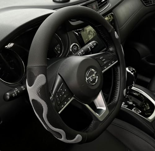 D Shaped Comfy Grip Steering Wheel Cover, Anti-Slip Design, Flat Bottom 14.5-15 Inch(Silicone Gray) - color: 4.Gray, size: D Shaped/Flat Bottom[14 1/2''-15'']