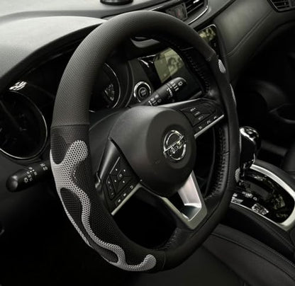 D Shaped Comfy Grip Steering Wheel Cover, Anti-Slip Design, Flat Bottom 14.5-15 Inch(Silicone Gray) - color: 4.Gray, size: D Shaped/Flat Bottom[14 1/2''-15'']