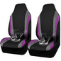 CAR PASS AquaShield Neoprene Waterproof Car Seat Covers Front Seats Only, High Back Bucket Seat Cover,Airbag Compatible,Seat Covers for Women Girl, Universal Fit for Auto Truck Van SUV (Black Purple) - color: Black and Purple