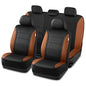 Road Comforts Leather Seat Covers, Breathable Car Seat Covers Full Set for Men,Airbag Compatible, Automotive Seat Covers Set Universal Fit Most Cars,Vans,Truck,SUV - color: Brown Full Set