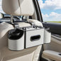 Back Seat Car Organizer,4 in 1 Multifunctional Car Back Seat Storage Box with Drink Cup Holder Tissue Box, for Hold Phone,Snacks, Drinks, Handbag-White - color: White