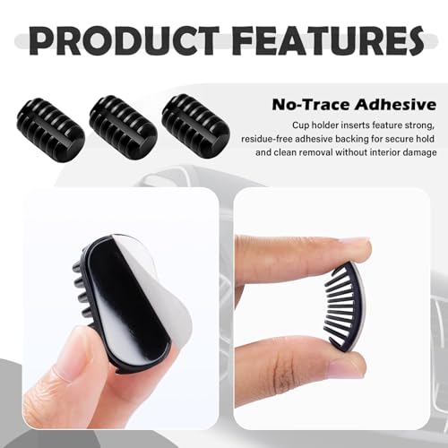2026 Upgraded 6PCS Car Cup Holder Inserts,Non-Slip Silicone Cup Holder Inserts for Car with Flexible Leaves,Universal Cupholder Insert for Cars Interior Accessories