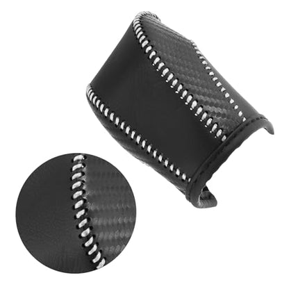 Riloer Car Gear Shift Stick Cover, Car Faux Leather Gear Shift Knob Cover, Compatible with Volkswagen Golf R 2015-2019, 1 Set (Gray Thread) - color: Gray Thread
