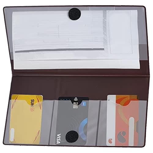 Andalus Auto Registration & Insurance Card Holder Pack of 2, Waterproof Essential Car Registration Holder with Hook & Loop Closure, Perfect for Every Vehicles Glove Boxes (Brown - 9.5" x 5.15") - color: Brown