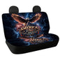 AFPANQZ American Eagle 250th Lightning Print Car Seat Covers 2 Pcs Back Seat Cushion Split Bench Covers, Universal Rear Seat Protector for SUV Trucks Sedan - color: American Eagle 250th Lightning