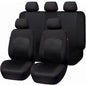 Flying Banner Car Seat Covers Front Seats Rear Bench Polyester car seat Protectors Easy installations Rear Bench Split Classic Man Lady Truck - color: Full set neoprene Solid Black