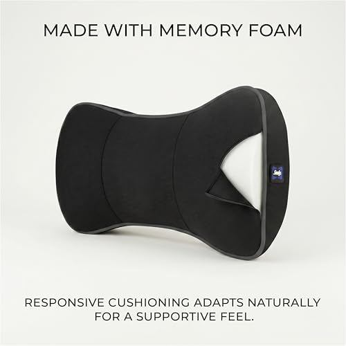 Sealy Memory Foam Neck Pillow for Car or Office Chair – Cervical Neck Pillow, Car Headrest Pillow or Office Chair Cushion for Neck