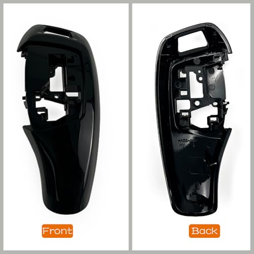 for BMW 1 2 3 4 5 6 7 Series X3 X4 Automotive Center Gear Shift Knob Shift Lever Trim Cover Auto Interior Shift Knobs Cover F30 F10 F02 F25 F26 (Ordinay Style, Black)