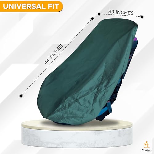 EcoNour Baby Car Seat Sun Shade Cover | Infant Car Seat Heat Protector | Reflective Shield Keeps Baby Seat Cool | UV Protection Cover for Travel | Green - color: Green