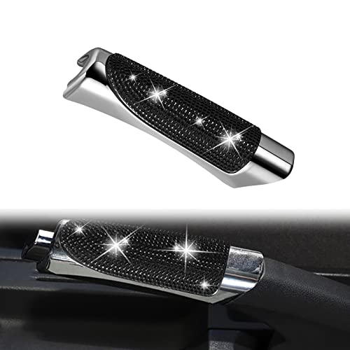 XhuangTech Bling Auto Car Handbrake Cover,Handbrake Covers Universal Hand Brake Decoration Cover,Bling Car Interior Accessories for Women/Girl (Black) - color: Black