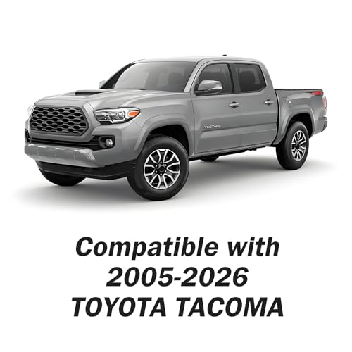 Tacoma Car Seat Covers Compatible with Toyota Tacoma Truck 2005-2024 2025 2026 Access Crew Double Cab TRD Sport Offroad Limited SR5 V6 Cushions(Full Set/Black) - color: Full Set/Black