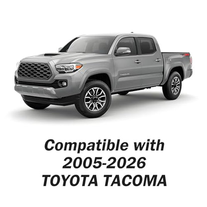 Tomatoman Tacoma Seat Covers Compatible with Toyota Tacoma 2005-2024 2025 2026 Truck Access Crew Double Extended Cab TRD Sport Offroad Limited SR5 V6 Airbag Compatible Car Cushions(Full Set/Black-Red) - color: Full Set/Black-Red