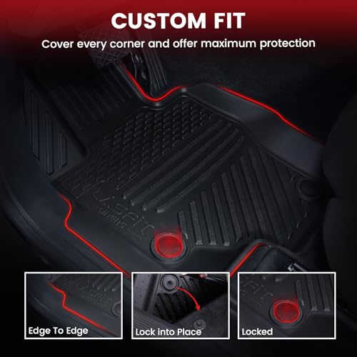 LASFIT Floor Mats Fit for Mercedes Benz GLS 450/580/63 AMG 2020-2026 (Only Fit 6 Seats with Center Console), All Weather TPE Floor Liners for Mercedes GLS 2020-2026, 1st & 2nd & 3rd Row Set - size: 2020-2026|For Mercedes Benz GLS|Floor Mats