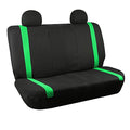 FH Group Car Seat Covers Rear Set Cloth - Car Seat Covers with Removable Headrest,Universal Fit,Automotive SeatCovers,Washable Car SeatCover for SUV,Sedan,Van Green - color: Green, size: Rear Set