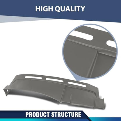 PIT66 TPE Dash Board Cover DashBoard Bezel Compatible with Cadillac Escalade ESV 2003 2004 2005 2006 & Cadillac Escalade EXT 2002 2003 2004 2005 2006 Gray - size: 2003-2006 Cadillac Escalade (Gray)