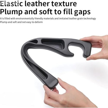 Car Seat Gap Filler 2 Pack, Universal Car Seat Gap Organizer, Fit for Car Seat Gap Width 0.9-1.3 Inches, Car Seat Side Gap Plugger Anti-Drop Device for Most Cars SUV Truck (Black)