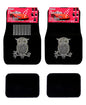 ALLBrand Universal Fit FrontRear 4 Piece Full Set Crystal Bling Rhinestone Design Studded Carpet Car SUV Truck Floor Mats Golden Owl Black KAM - color: Golden Owl-Black