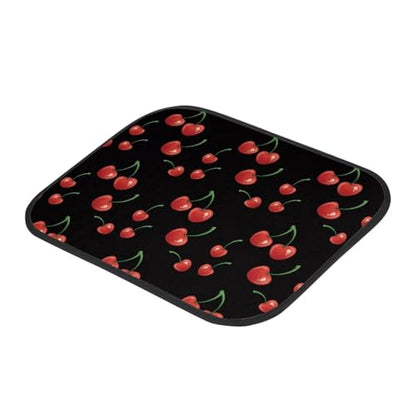 Red Cherry Black Automotive Floor Mats Front and Rear Car Mat Carpet Set 4 Pcs Fit for SUV,Vans,sedans,Trucks - color: Red Cherry Black
