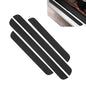 4PCS Car Door Sill Protector, PVC Anti-scratch Anti-slip Door Edge Protector, Self-adhesive Carbon Fiber Texture Exterior Accessories, for Most Cars (Black)