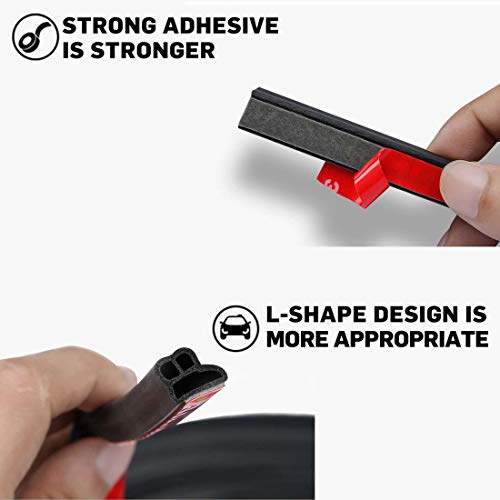 Universal Car Weather Stripping, Self-Adhesive Auto Door Rubber Seal Strip, Engine & Window Noise Insulation (47/100" x 2/5" x 33 Feet) - size: 33 Feet Long