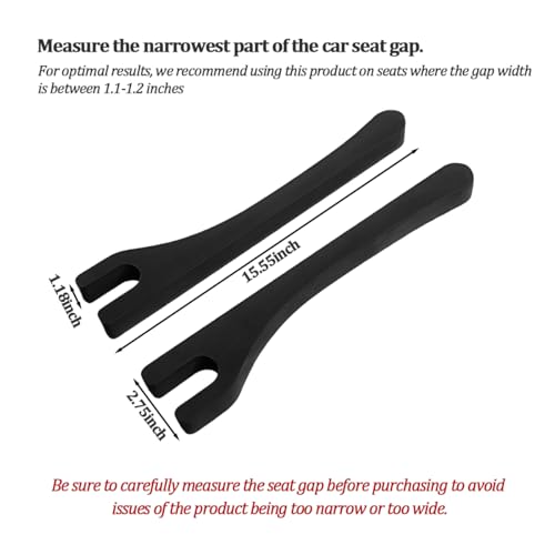 Car Seat Gap Filler, 2PCS Between Seat and Centre Console No Drop Vehicle Gap Plug, Automotive Interior Front Chair Blocker Stop Things from Dropping, Universal for SUV Caravan Truck (Black) - color: Black