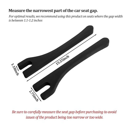 Car Seat Gap Filler, 2PCS Between Seat and Centre Console No Drop Vehicle Gap Plug, Automotive Interior Front Chair Blocker Stop Things from Dropping, Universal for SUV Caravan Truck (Black) - color: Black